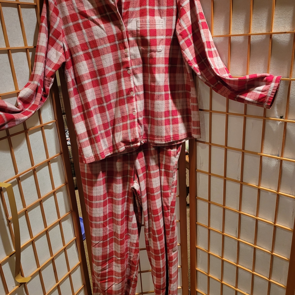 Cozy Red Plaid Adult Pajamas